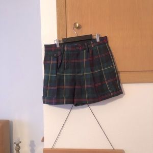 Ralph Lauren Rugby Plaid Wool Shorts